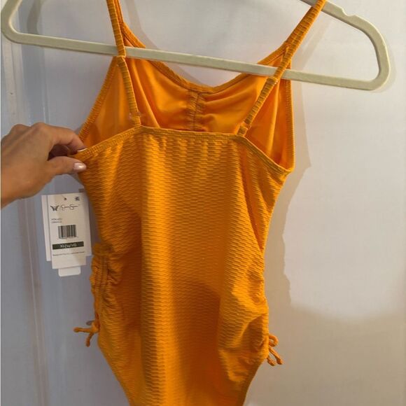 Girls Jessica Simpson Orange Cutout Swimsuit Sz XL 14/16 NWT - Picture 4 of 6